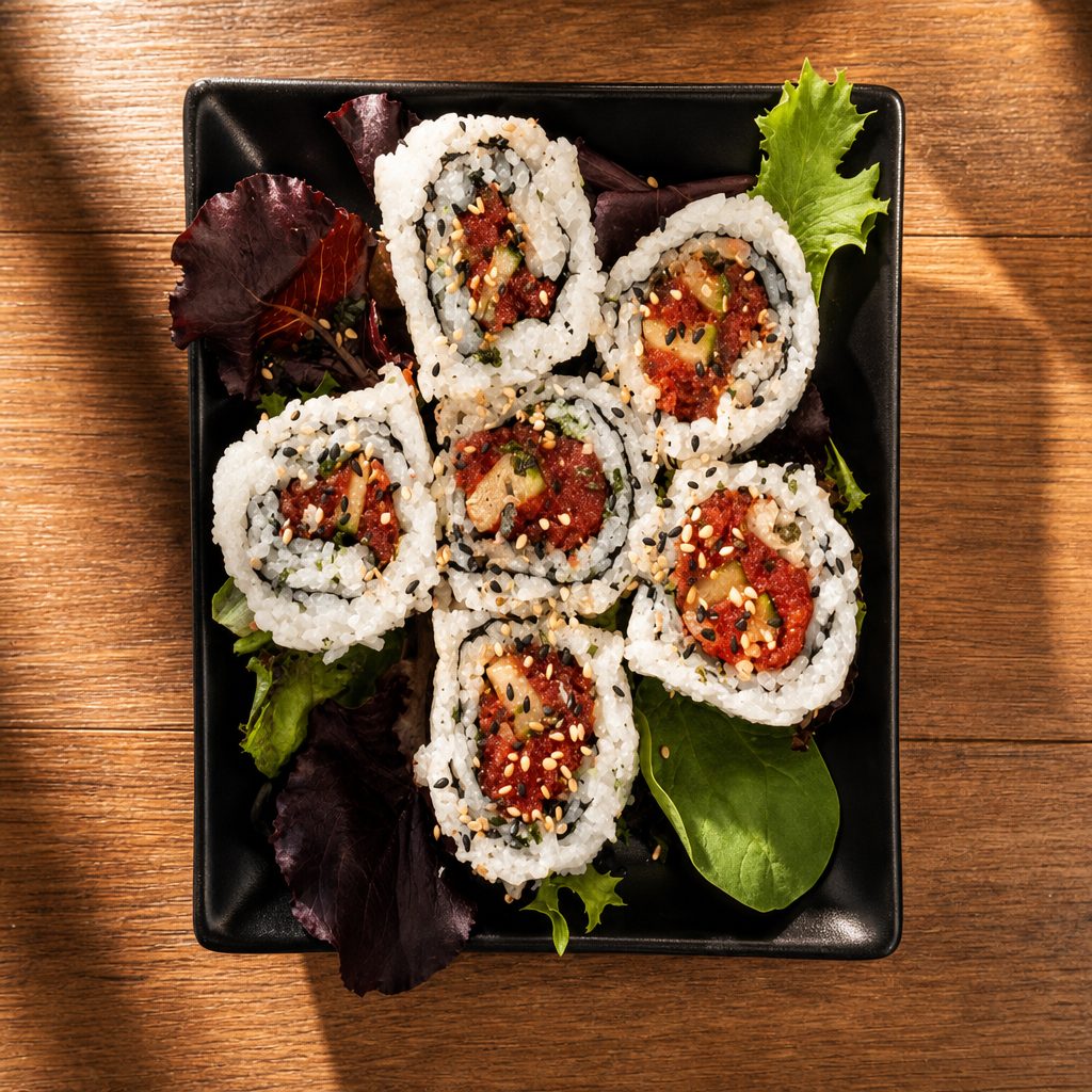 Spicy Tuna Hand Roll.