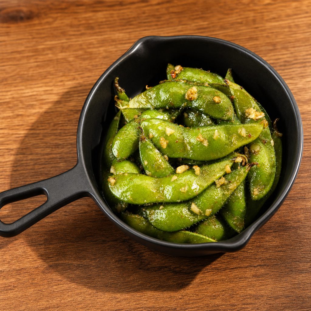 Edamame spicy Garlic.