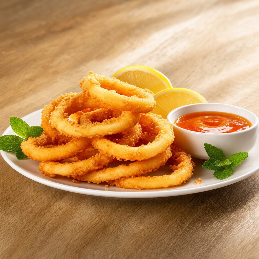 Calamari Tempura Appetizer.