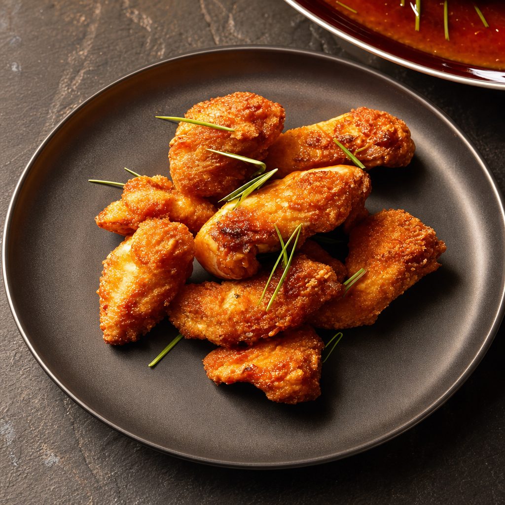 Spicy Asian Breaded Chicken (Plate Size).
