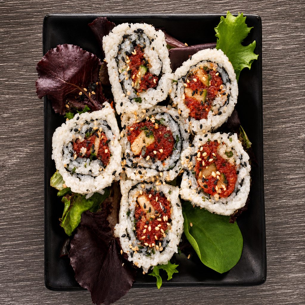 Spicy Tuna Hand Roll.