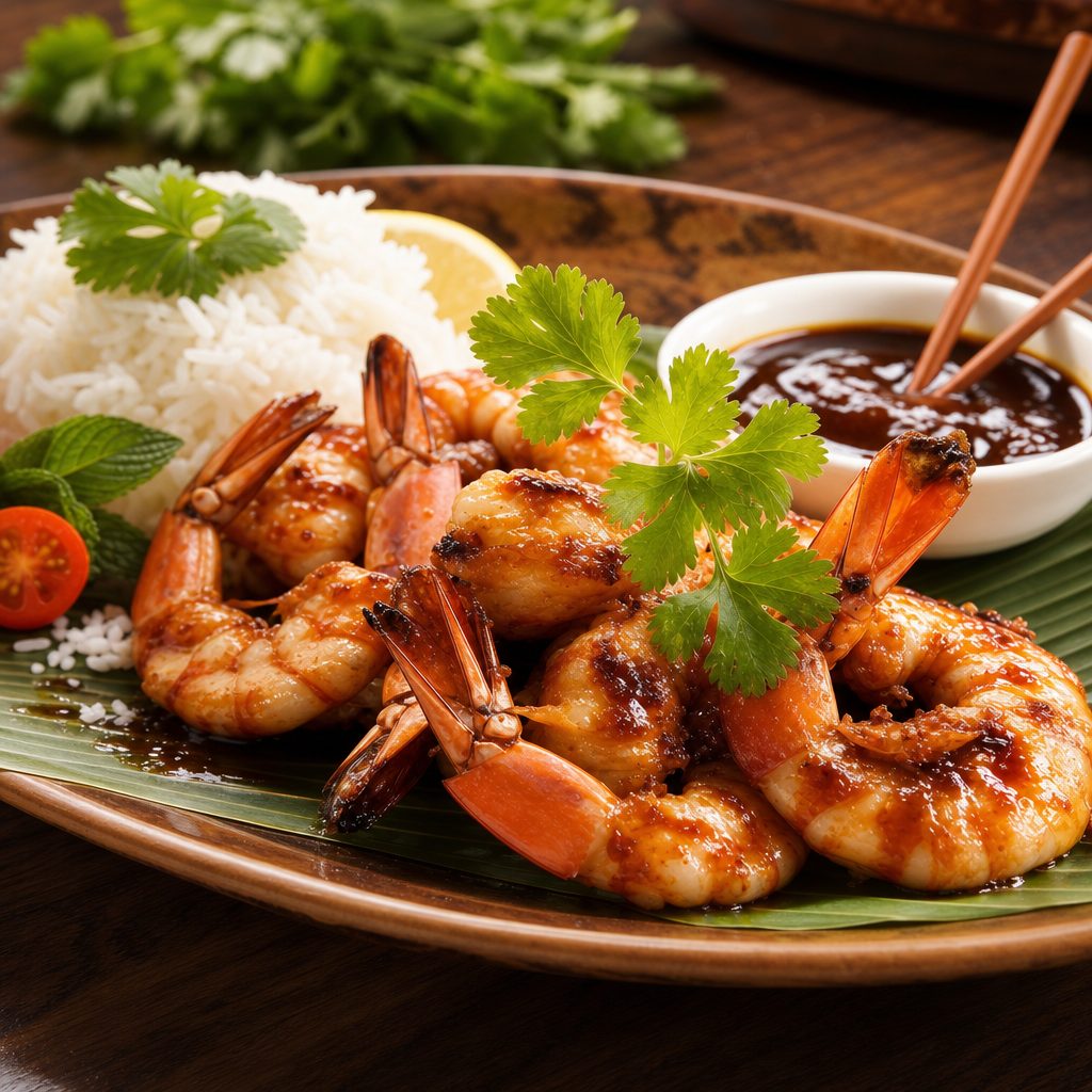 Korean Spicy Jumbo Shrimp.