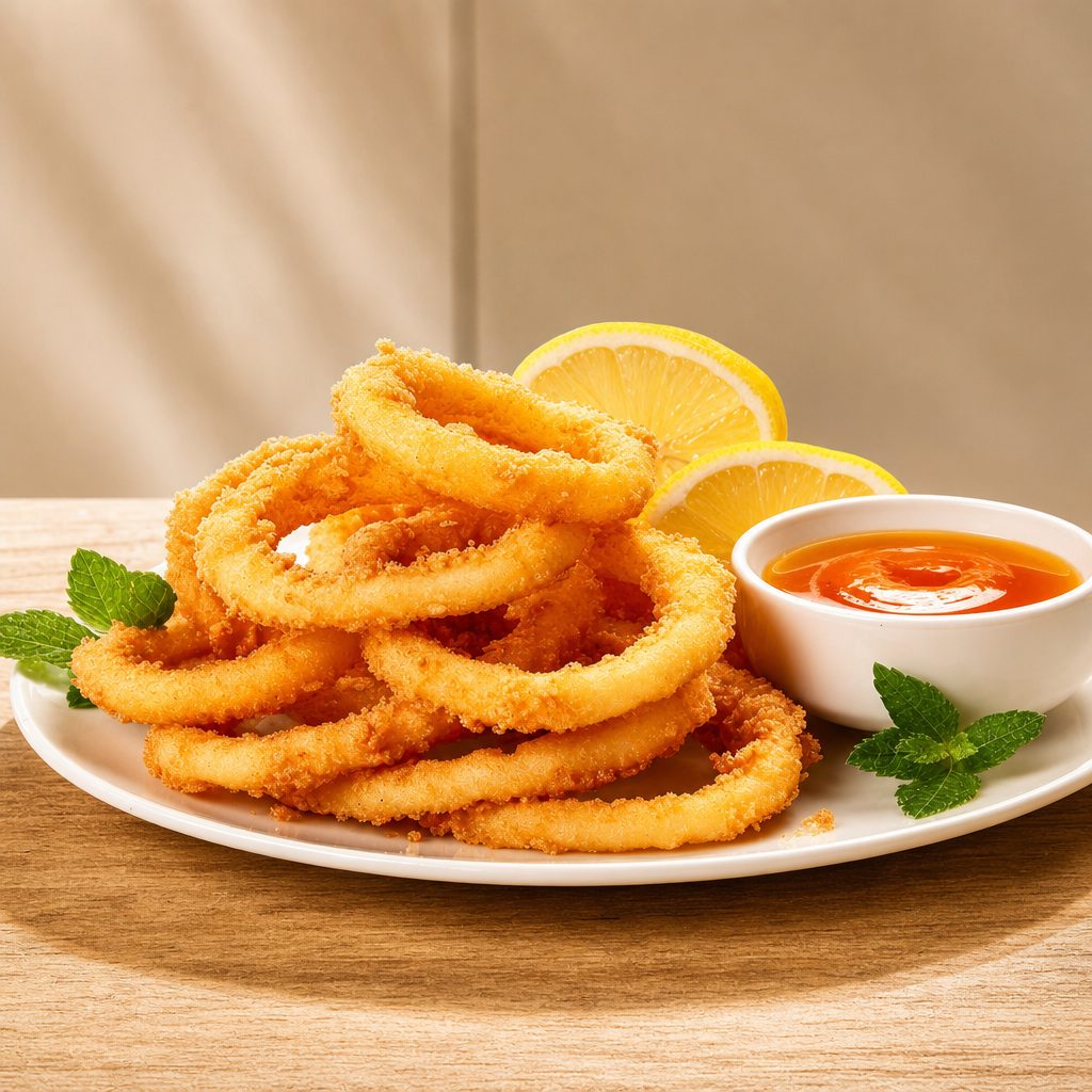 Calamari Tempura Appetizer.